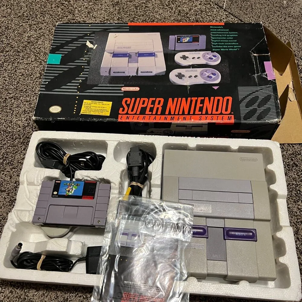 ZELDA 3 MISPRINT SNES- Super Nintendo Console Set With Original box